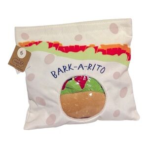 Mud Pie Bark Crinkle Bag Dog Toys, 8" x 8", Yellow